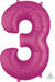 26-Inch Pink Number 3 Balloon