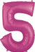 Pink Number 5 Balloon, 26 Inch