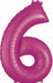 34 Inch Pink Number 6 Foil Balloon