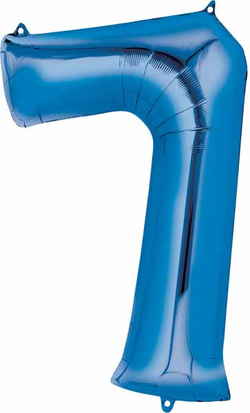 34-Inch Blue Number 7 Foil Balloon