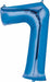 34-Inch Blue Number 7 Foil Balloon