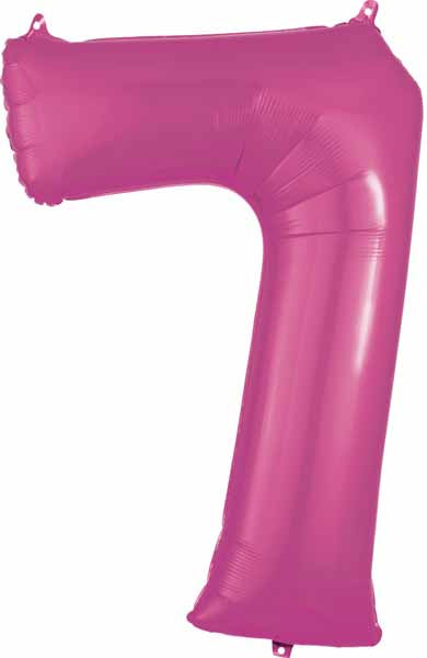Pink Number 7 Balloon, 26 Inch
