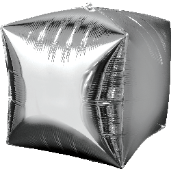 15 Inch Silver Cubez Foil Balloon