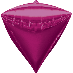 Bright Pink Diamondz Foil Balloon, 16 x 17 in