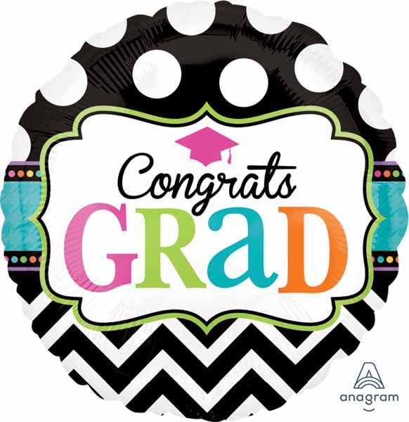 Dream Big Chevron 18-Inch Graduation Foil Balloon