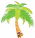 33-Inch Summer Scene Palm Tree Foil Balloon