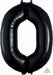Black Number 0 Foil Balloon, 34 Inch