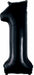 34-Inch Black Number 1 Foil Balloon