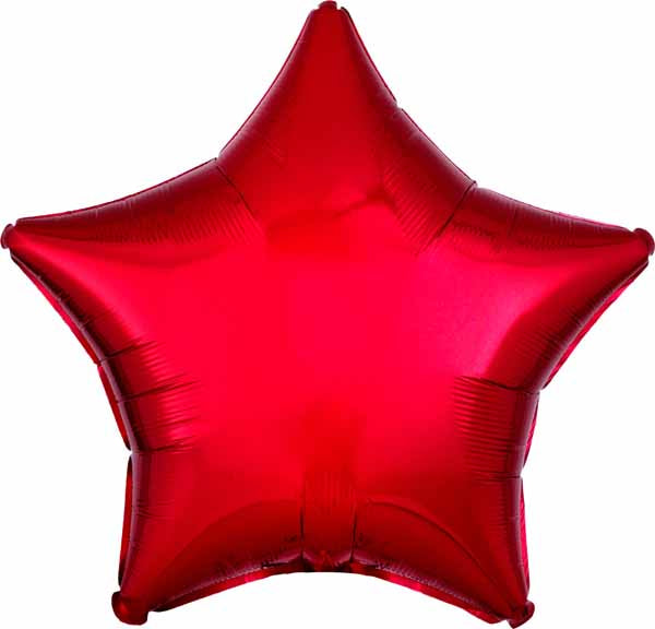 19 Inch Metallic Red Star Foil Balloon