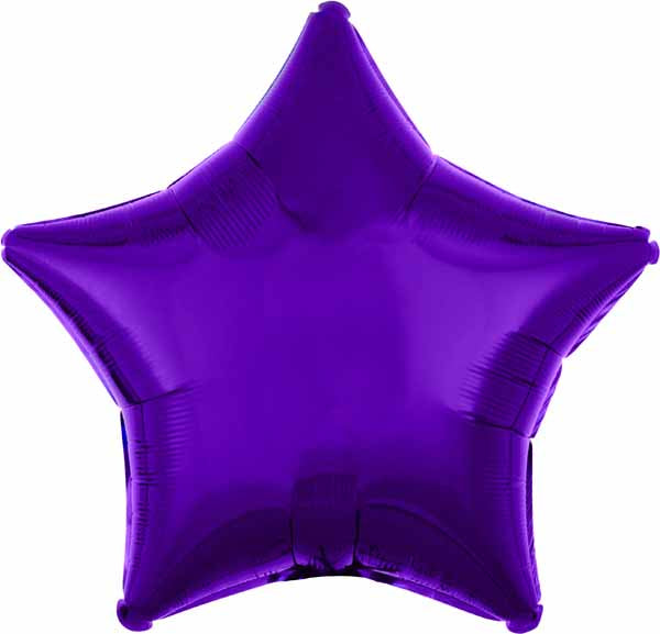 19-Inch Metallic Purple Star Foil Balloon