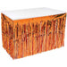 Orange Metallic Table Skirt, 30 Inches x 14 Feet