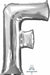 34-Inch Silver Letter F Foil Balloon