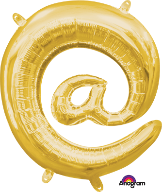 16-Inch Gold @ Symbol Air-Fill Foil Balloon
