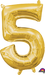 16-Inch Gold Number 5 Balloon