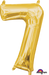 Gold Number 7 Balloon, 16 Inch