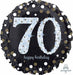 Sparkling 70th Birthday Holographic Foil Balloon, 18 Inch