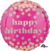 Happy Birthday Dotty 18-Inch Round Holographic Foil Balloon