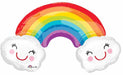 Rainbow with Clouds 37 Inch Foil Balloon