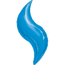 36-Inch Blue Curve Foil Balloon