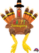 26 Inch Sitting Turkey Foil Balloon