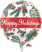 Happy Holidays Pine Cones 9" Foil Balloon