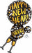 HNY CHAMPAGNE GLASS 36" HOLO SHP P45 PKG
