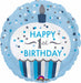 Boy's 1st Birthday Cupcake Holographic Foil Balloon, 18 Inch