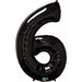 34-Inch Black Number 6 Balloon