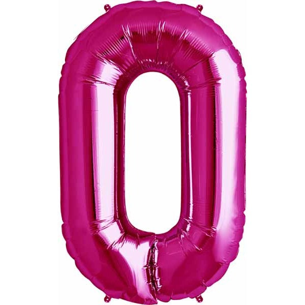 34-Inch Magenta Letter O Balloon