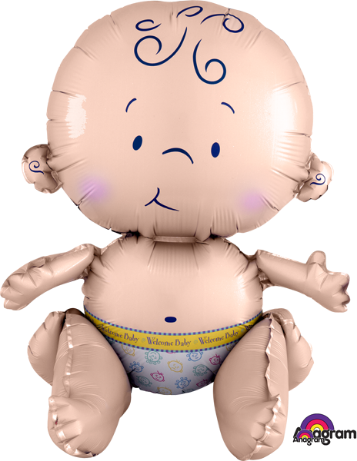 Sitting Baby Multicolour Foil Balloon