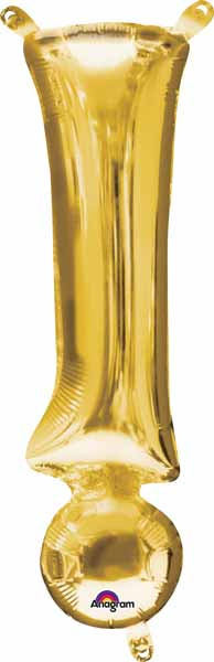 16-Inch Gold Exclamation Mark Balloon