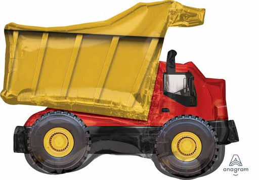32" Dump Truck Shaped Foil Balloon