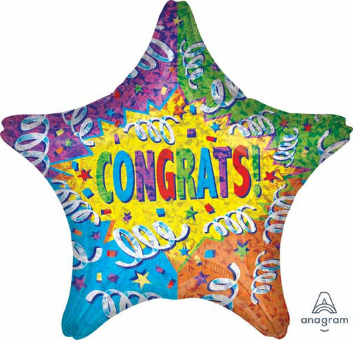Congrats Streamer 18-Inch Foil Balloon