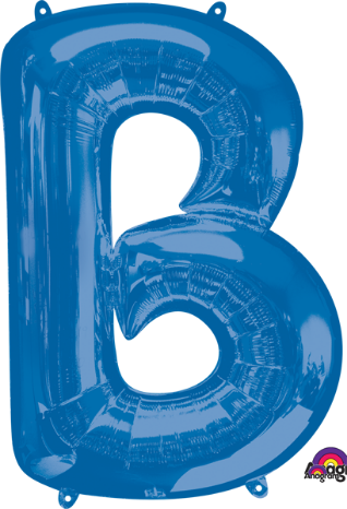 34-Inch Blue Letter B Balloon