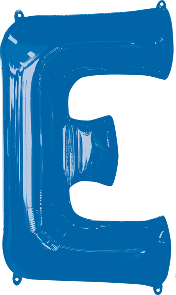 Blue Letter E Balloon, 32 Inch