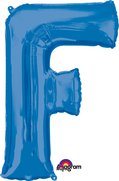32-Inch Blue Letter F Balloon