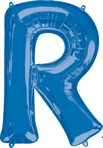 Blue Letter R Balloon, 32 Inch