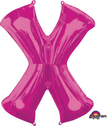 35-Inch Pink Letter X Balloon