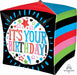It's Your Birthday Sketchy Cubez Foil Balloon, 15 Inch
