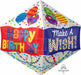21" Happy Birthday Make a Wish Anglez Foil Balloon
