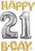 Happy 21st Birthday Gold & Silver Foil Balloon Kit