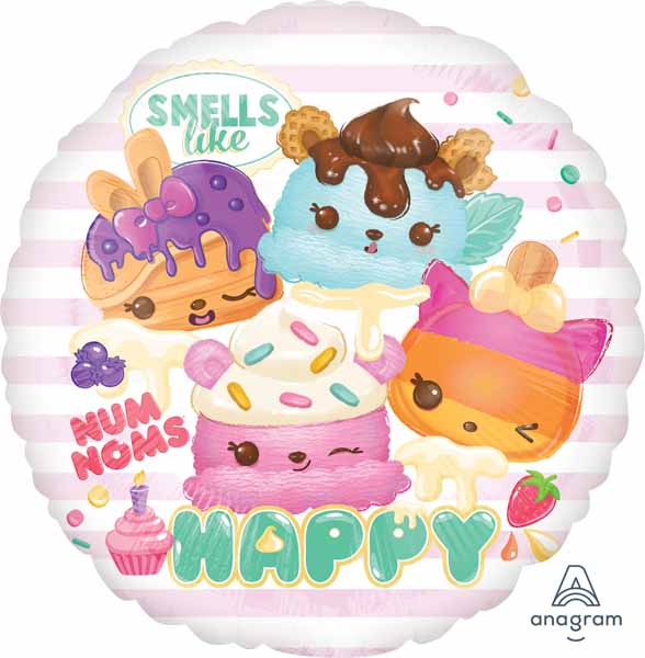Num Noms 18-Inch Round Foil Balloon