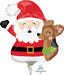 Santa & Reindeer Mini Shape Foil Balloon