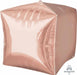 Rose Gold Cubez Cube-Shaped Foil Balloon