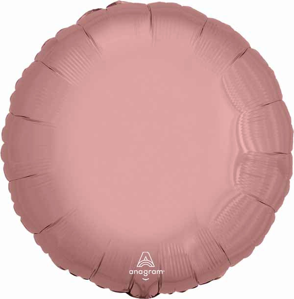 Rose Gold Round Foil Balloon, 18 Inch