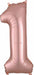 34-Inch Rose Gold Number 1 Balloon