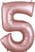 34 Inch Rose Gold Number 5 Balloon