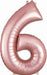 34-Inch Rose Gold Number 6 Balloon