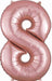 34 Inch Rose Gold Number 8 Balloon