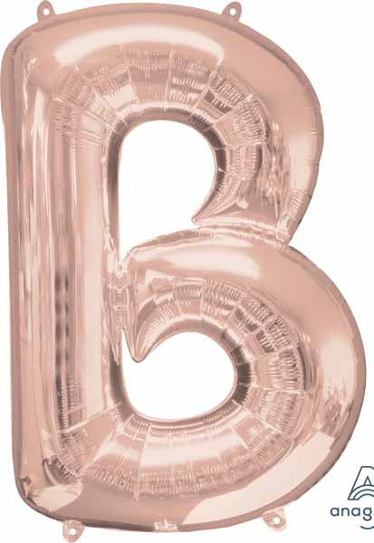 16-Inch Rose Gold Letter B Balloon